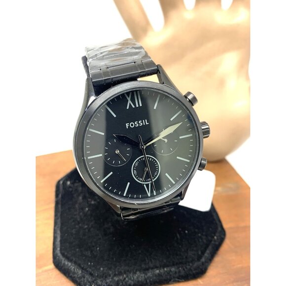 Fossil Men's Watch BQ2365 Fenmore Quartz Black Dial Stainless Steel 44mm - Picture 13 of 14